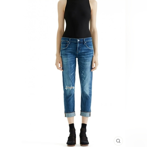 Agolde Isabel Slim Fit Boyfriend Starwood Slight Distressed Jeans Size 27 - Picture 1 of 13